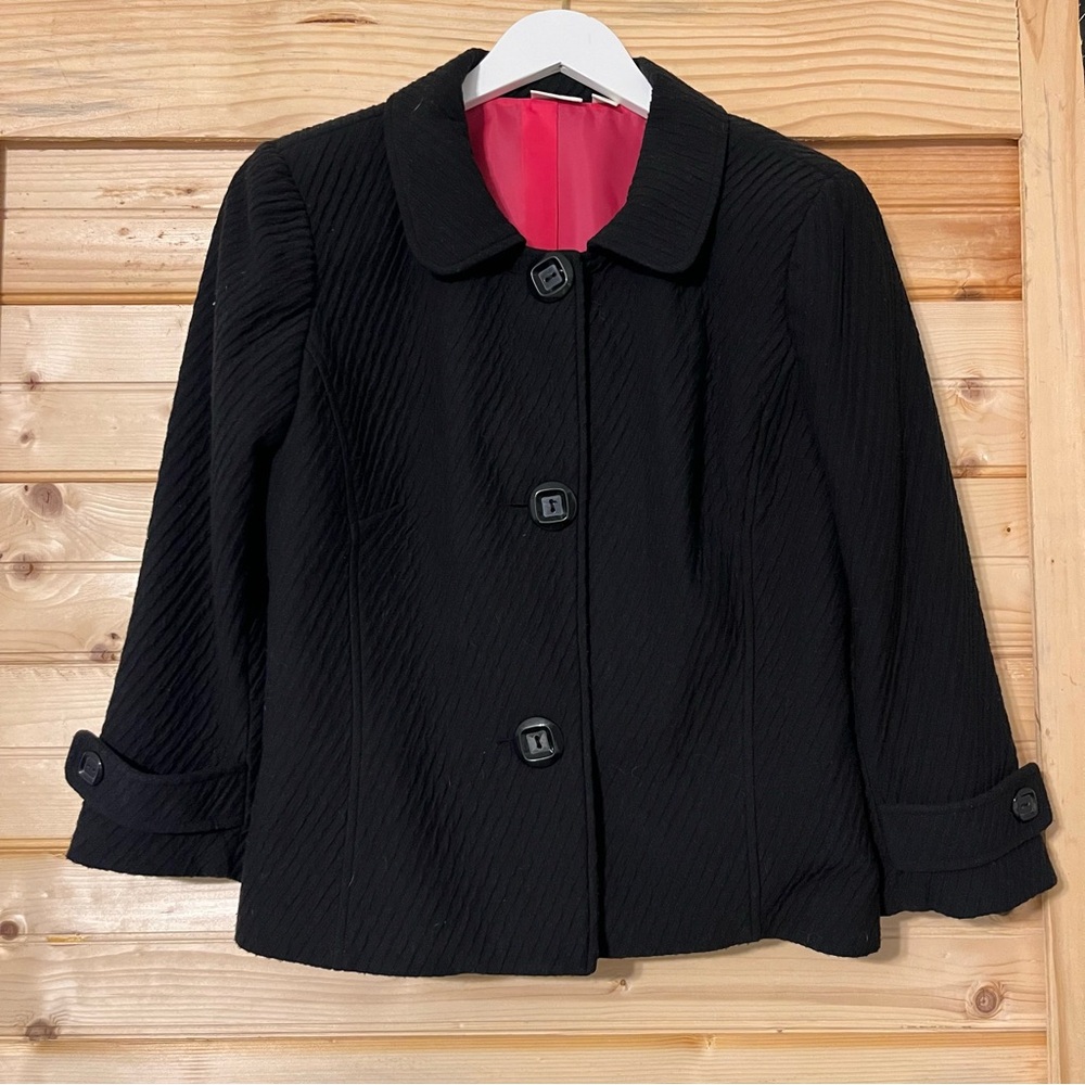 Cato Black Blazer with Pink Lining